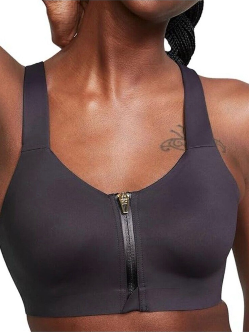 Victoria's Secret Sports Bra Women's 34DDD Zipper Front Closure High Impact.